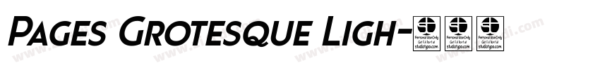Pages Grotesque Ligh字体转换